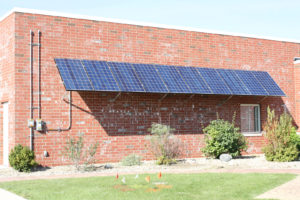 wall-mounted solar panels