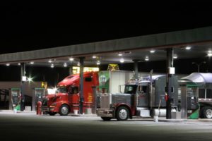 LED lighting retrofit trucking center