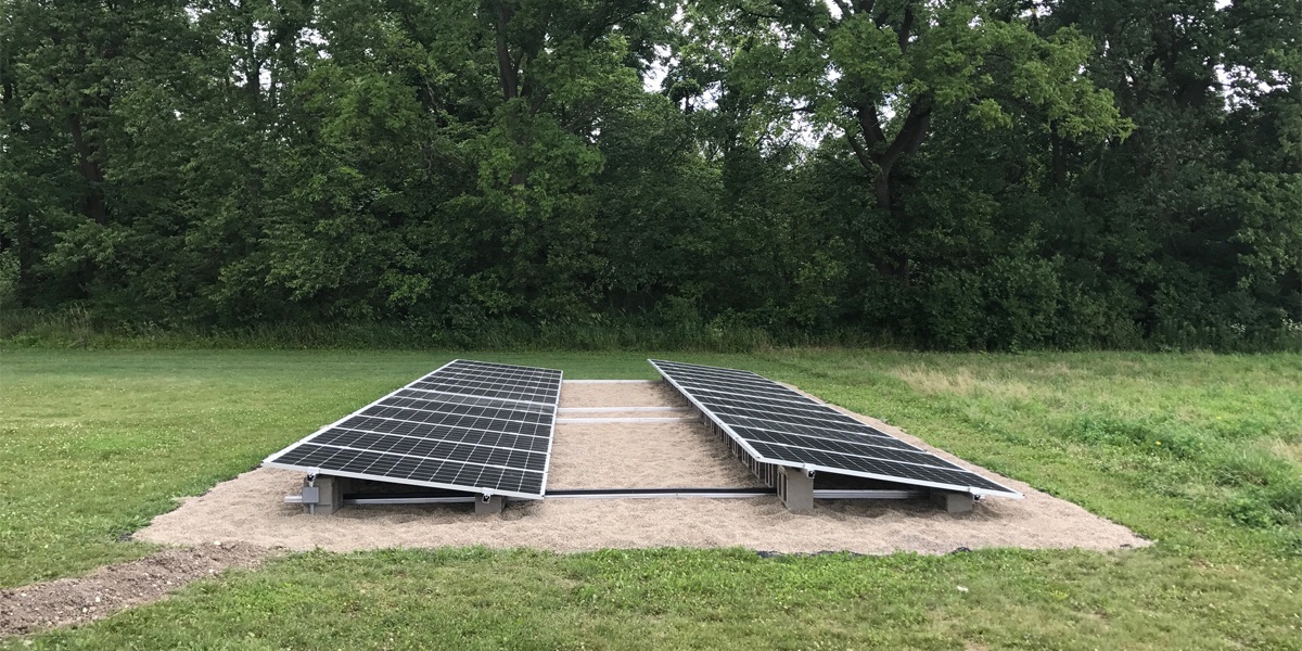 Residential Ballasted Ground-Mounted Solar Installation in Fortville