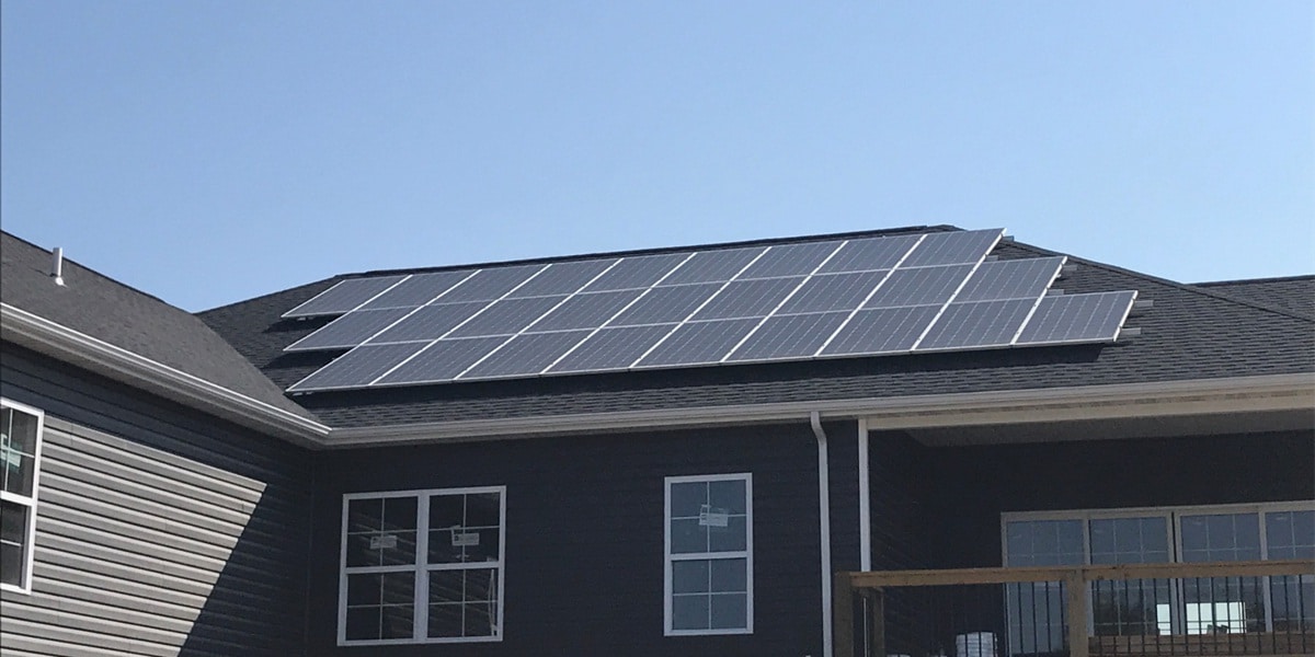 roof mounted solar panels home