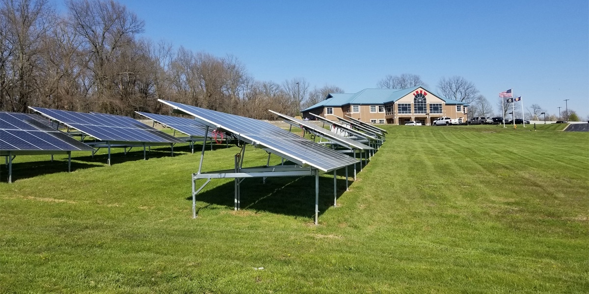 ground mounted solar panels IBEW union