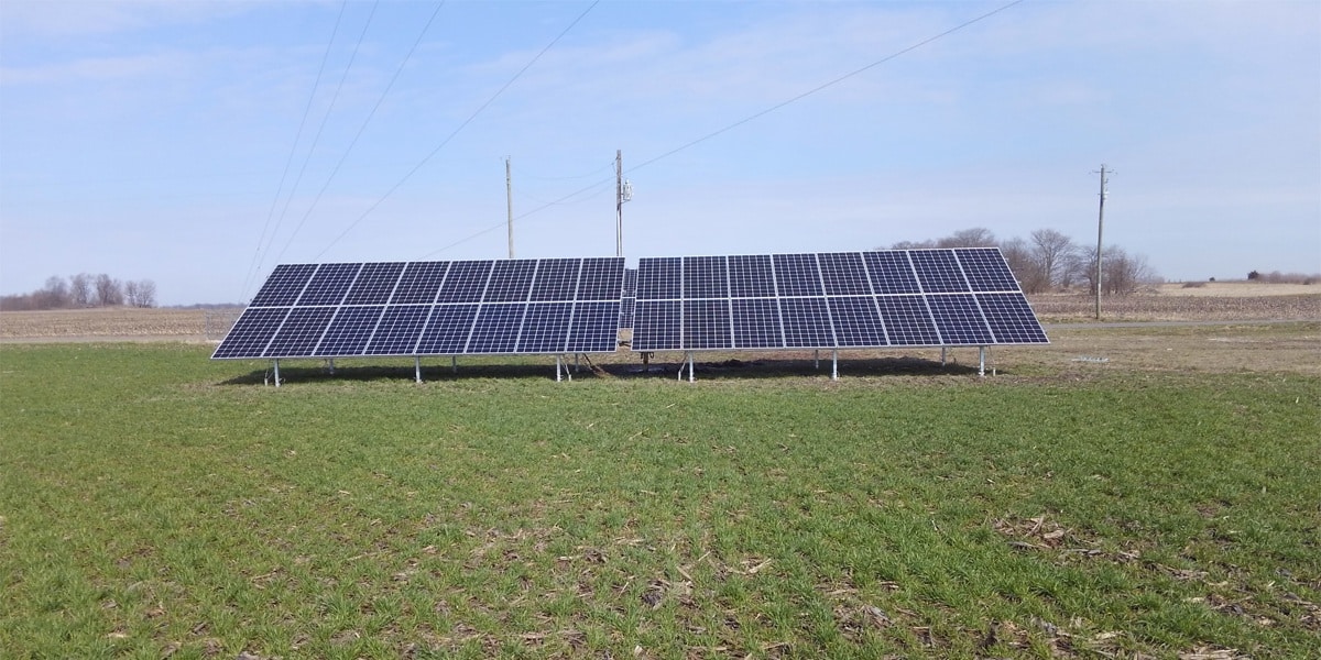 ground mounted solar panels WGEL radio station
