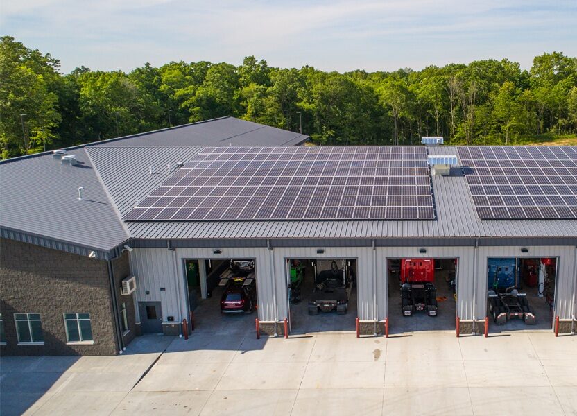 roof mounted solar panels truck centers inc