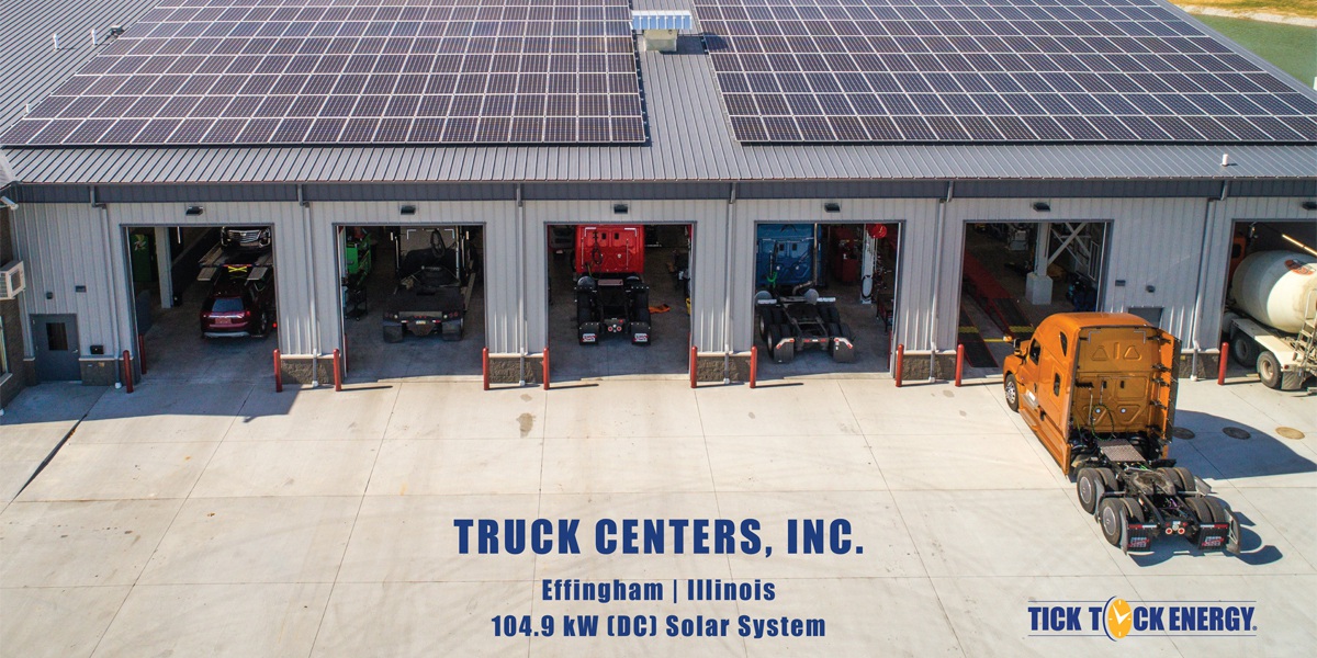 roof mounted solar panels truck centers inc