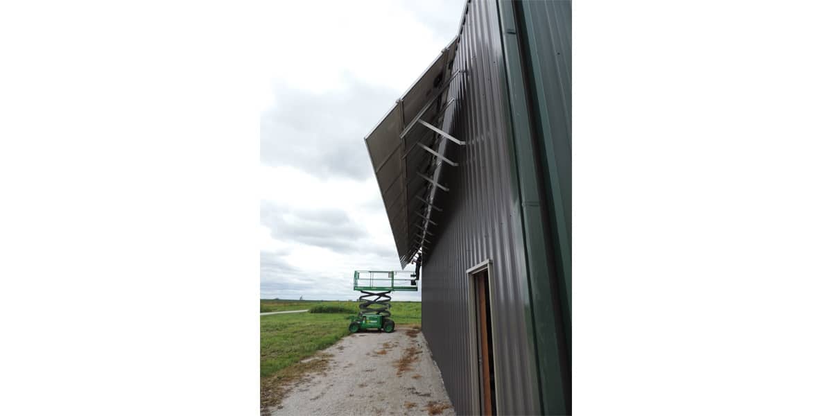 wall mounted solar panels metal barn