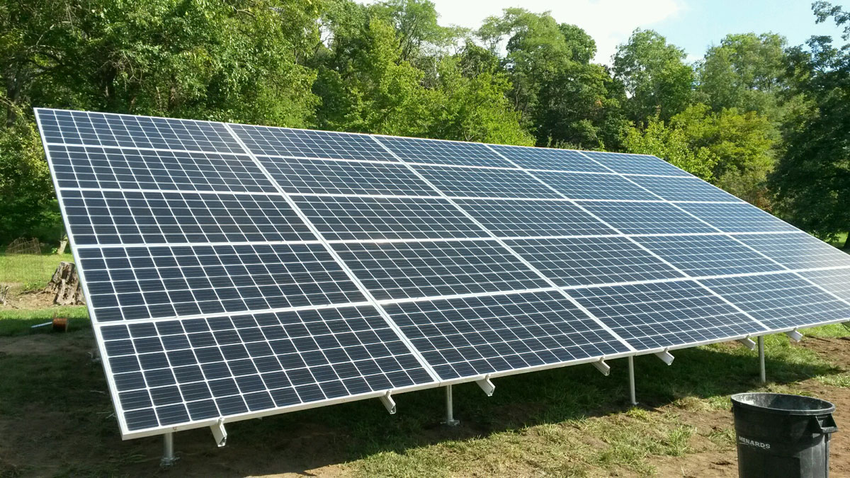 Ground-Mounted Solar Panel Installation for Home near Peoria, IL - Tick