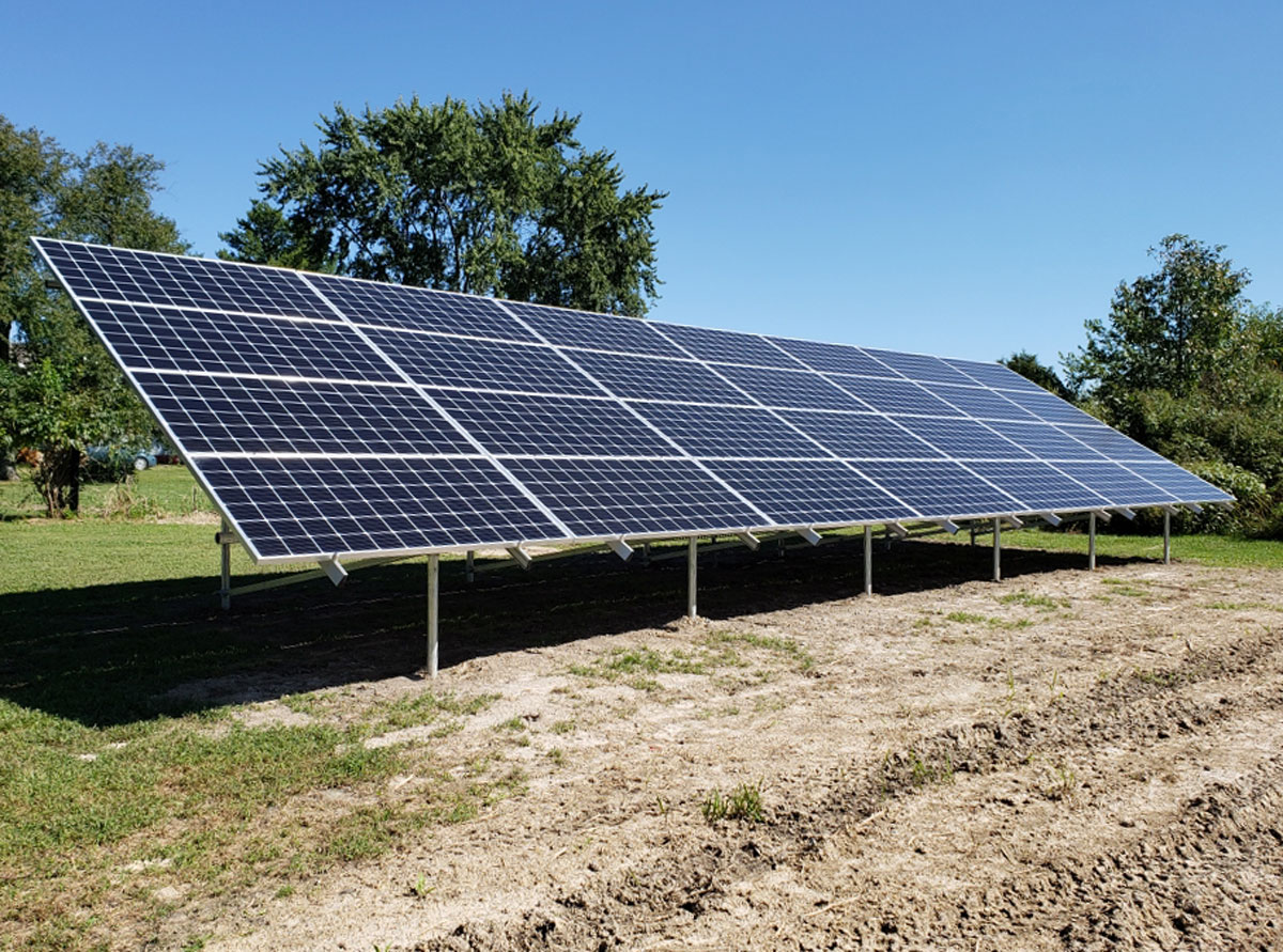 Residential Ground-Mounted Solar Panels in Toledo, IL - Tick Tock Energy