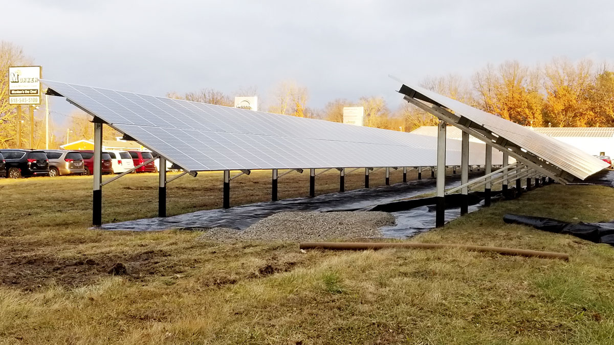 Commercial Ground-Mounted Solar Panel Installation for Car Dealership in Centralia, IL