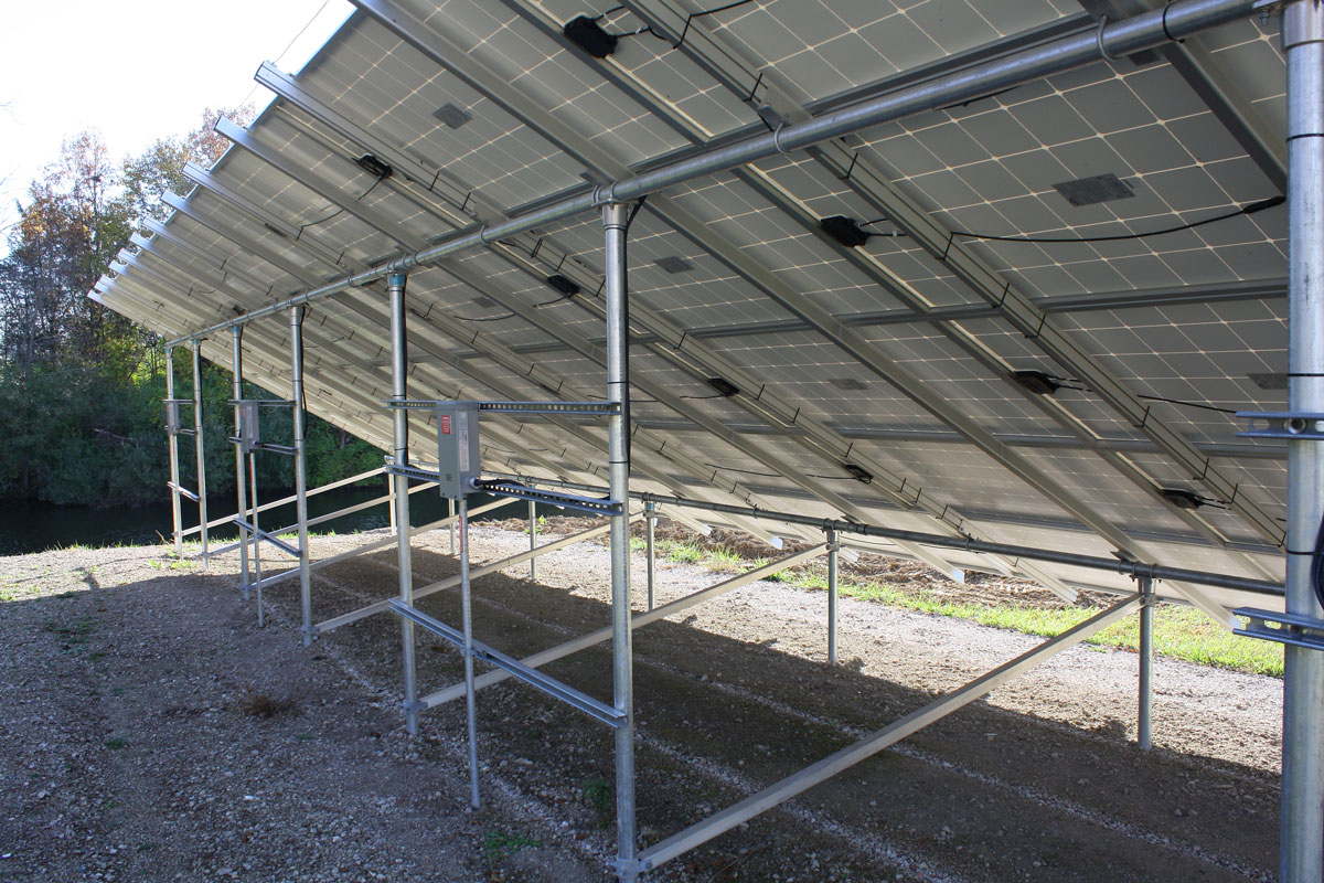 Jon England ground mounted solar for cabin in Sullivan, IL