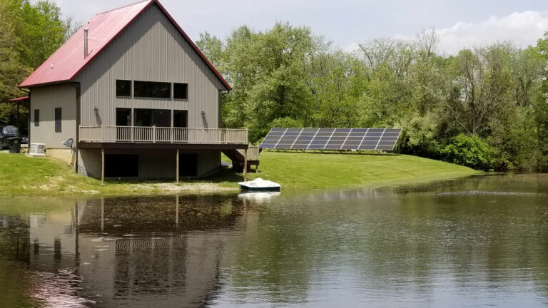 Jon England ground mounted solar for cabin in Sullivan, IL