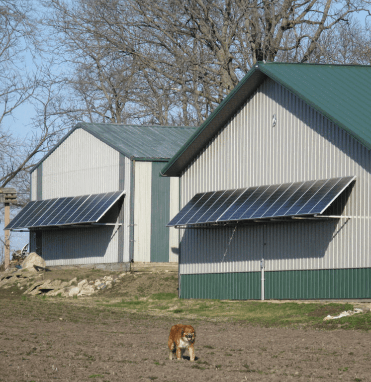 Farm agriculture wall mounted solar system