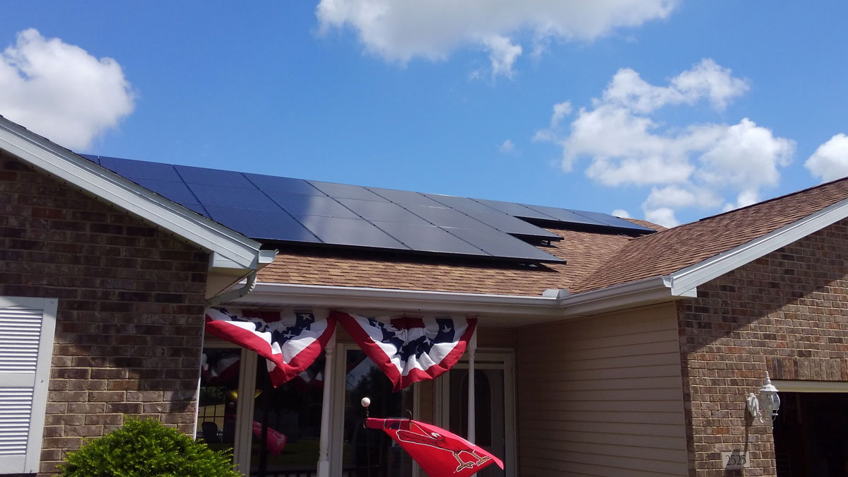 7.75 kW residential solar array in Vandalia Illinois