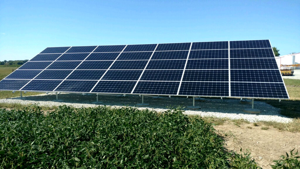 Ground mounted solar for Meinhart grain farm