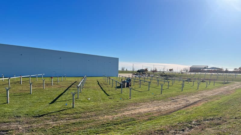 Commercial ground mounted tracker solar array