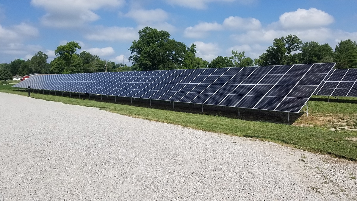 Commercial Ground Mounted Solar Array C-Store Illinois