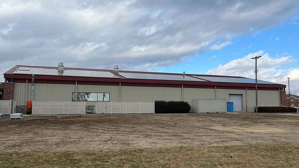 Roof Mounted commercial solar array