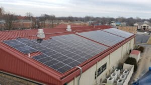 Roof Mounted commercial solar array