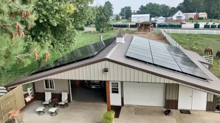 Residential Roof Mounted Solar Panel Installation, Dieterich, IL
