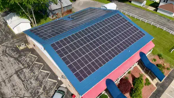 Roof Mounted Solar System for VFW in Lawrenceville, IL