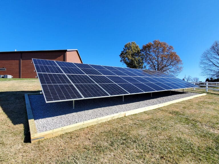 Residential Ground-Mounted Solar Panels