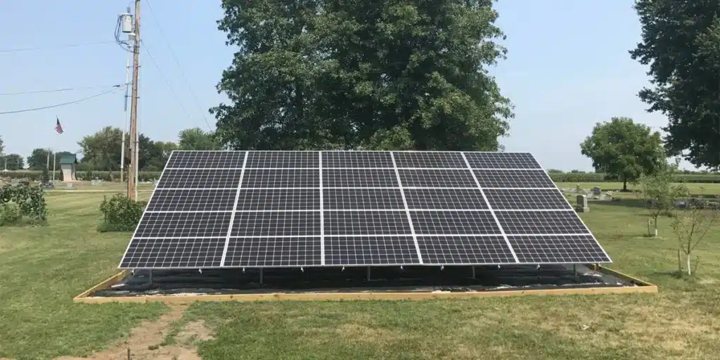 8.8 kW (DC) Residential Ground-Mounted Solar Array in New Baden, IL