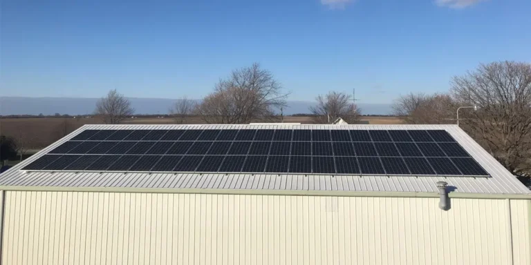 21.3 kW (DC) Metal Roof-Mounted Solar Installation for Probst Farm in Mattoon, IL