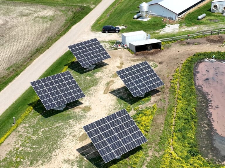Dual-axis solar trackers