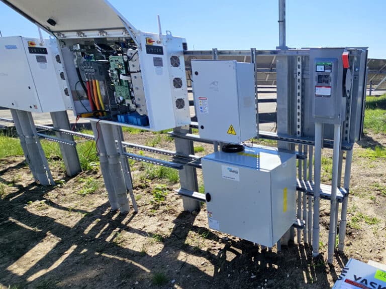Ground-mounted solar panels