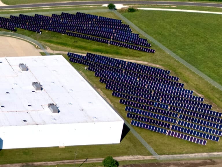 Ground-mounted solar panels