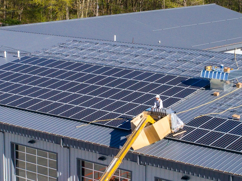 Commercial Roof-Mounted Solar Panels