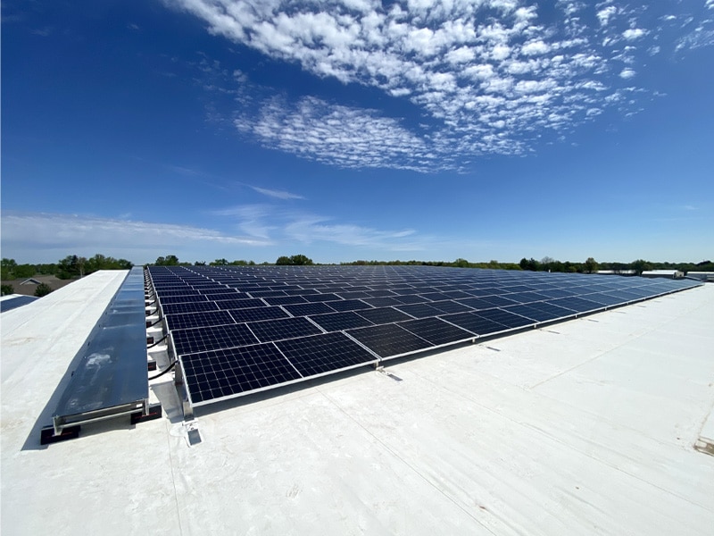 Commercial Roof-Mounted Solar Panels