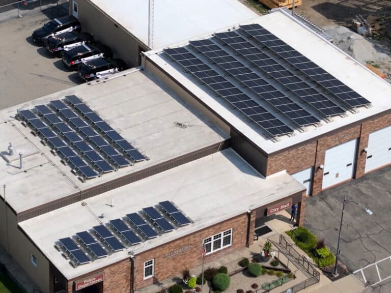 Commercial Roof-Mounted Solar Panels