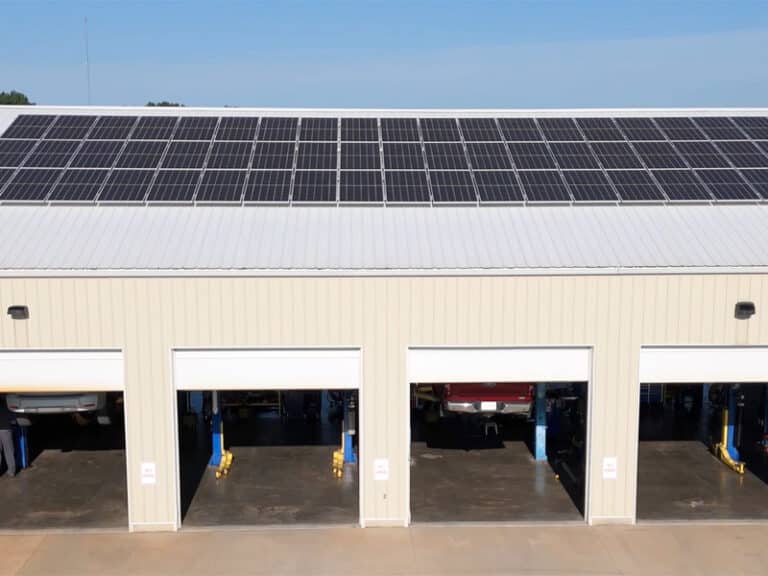 Commercial Roof-Mounted Solar Panels