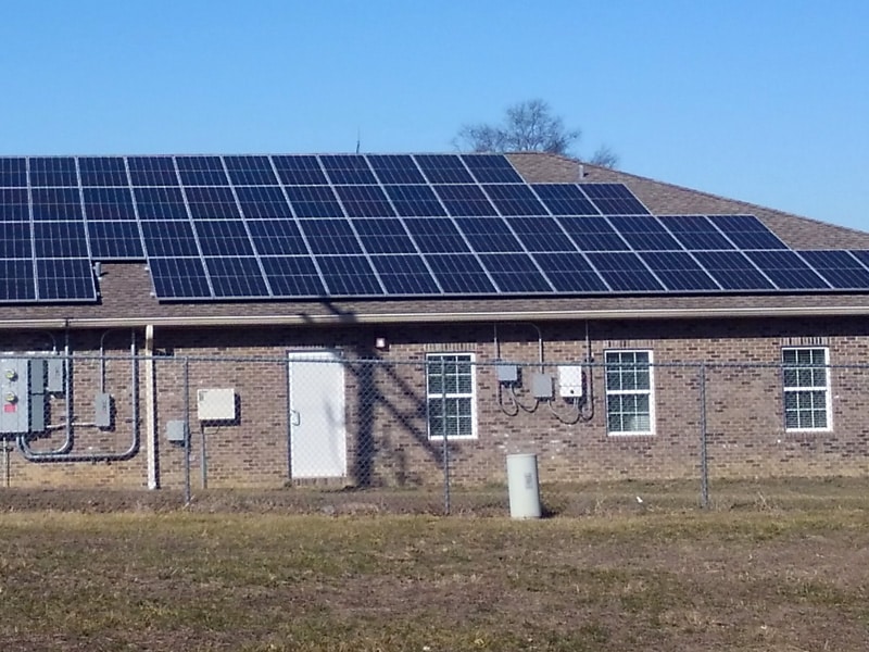 Commercial Roof-Mounted Solar Panels