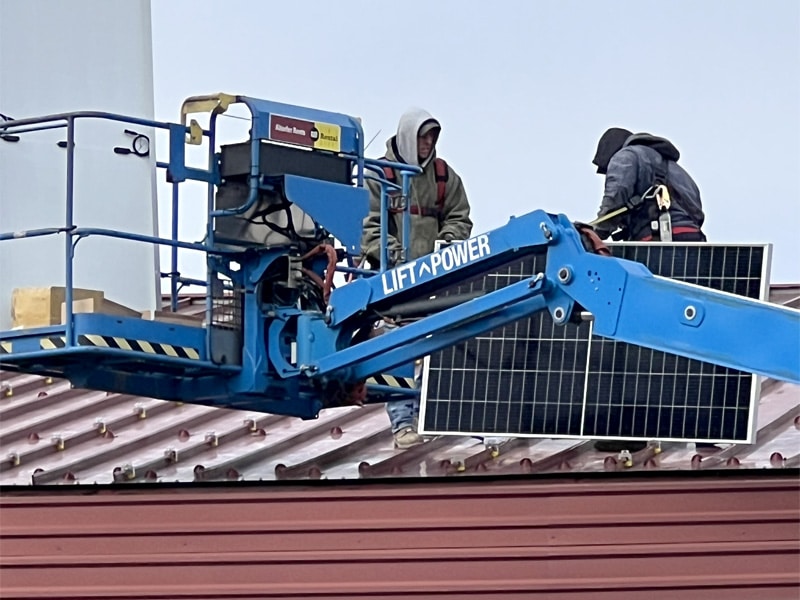 Commercial Roof-Mounted Solar Panels