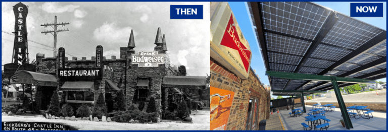 Tick Tock Energy Powers Historic Castle Pub with New Solar Canopy in Mattoon, Illinois