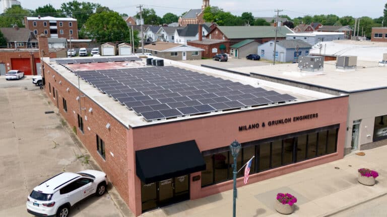 44 kW Ballasted Roof Mount for Engineering Office in Effingham, IL
